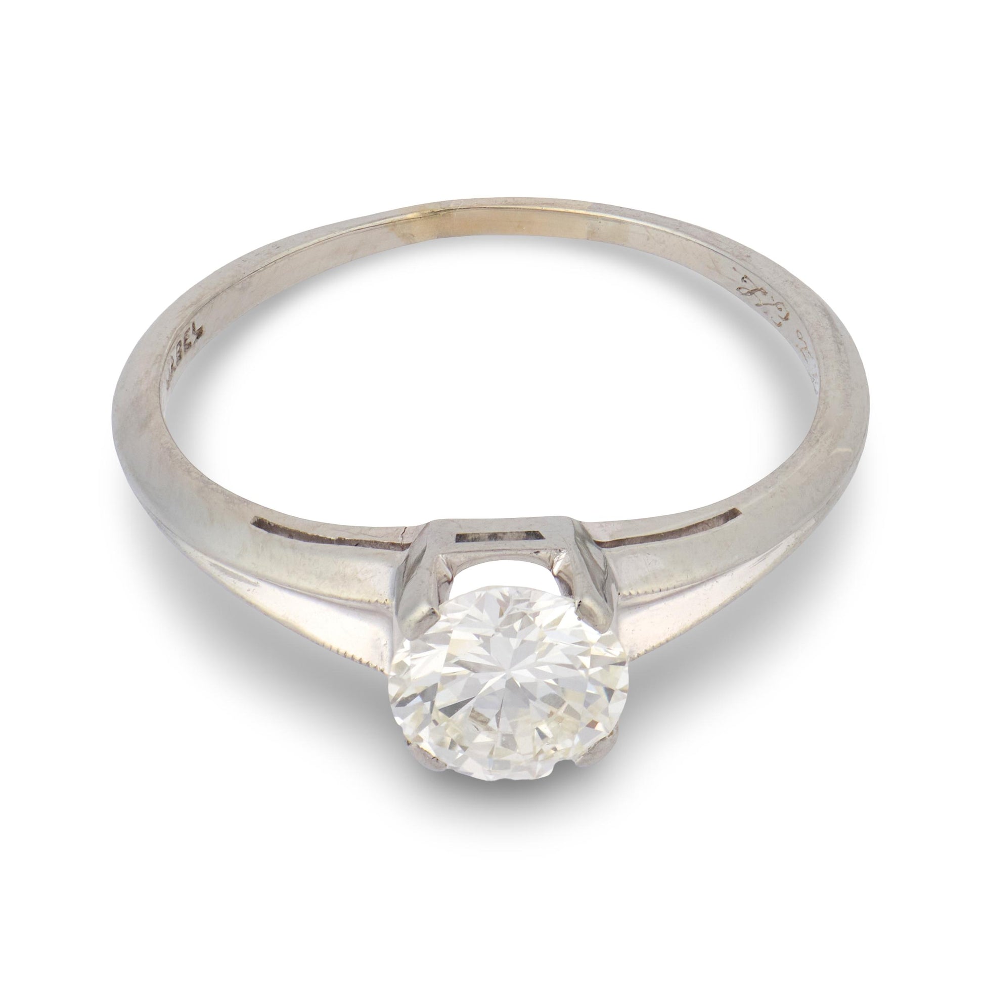 JABEL Retro 18k Diamond Engagement Ring .80ct