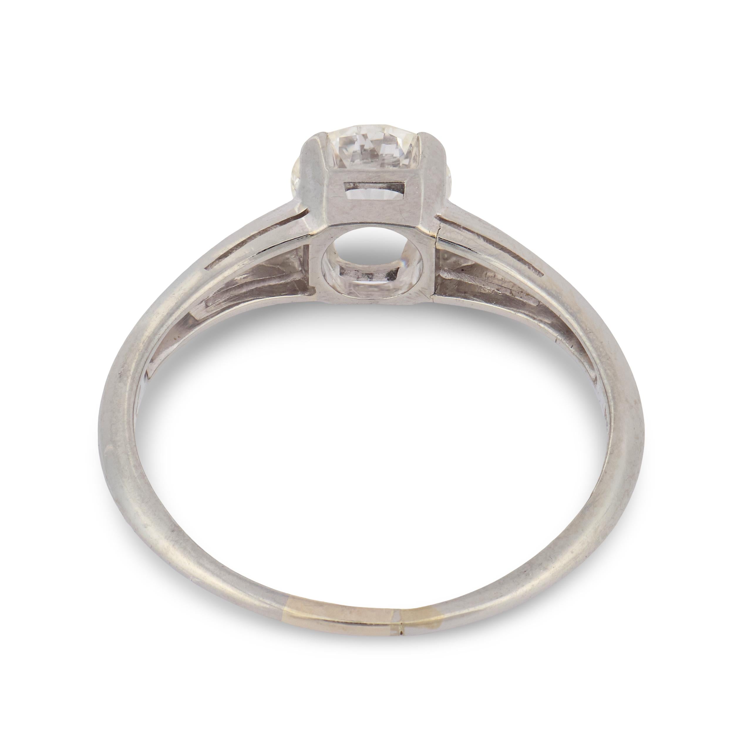 JABEL Retro 18k Diamond Engagement Ring .80ct