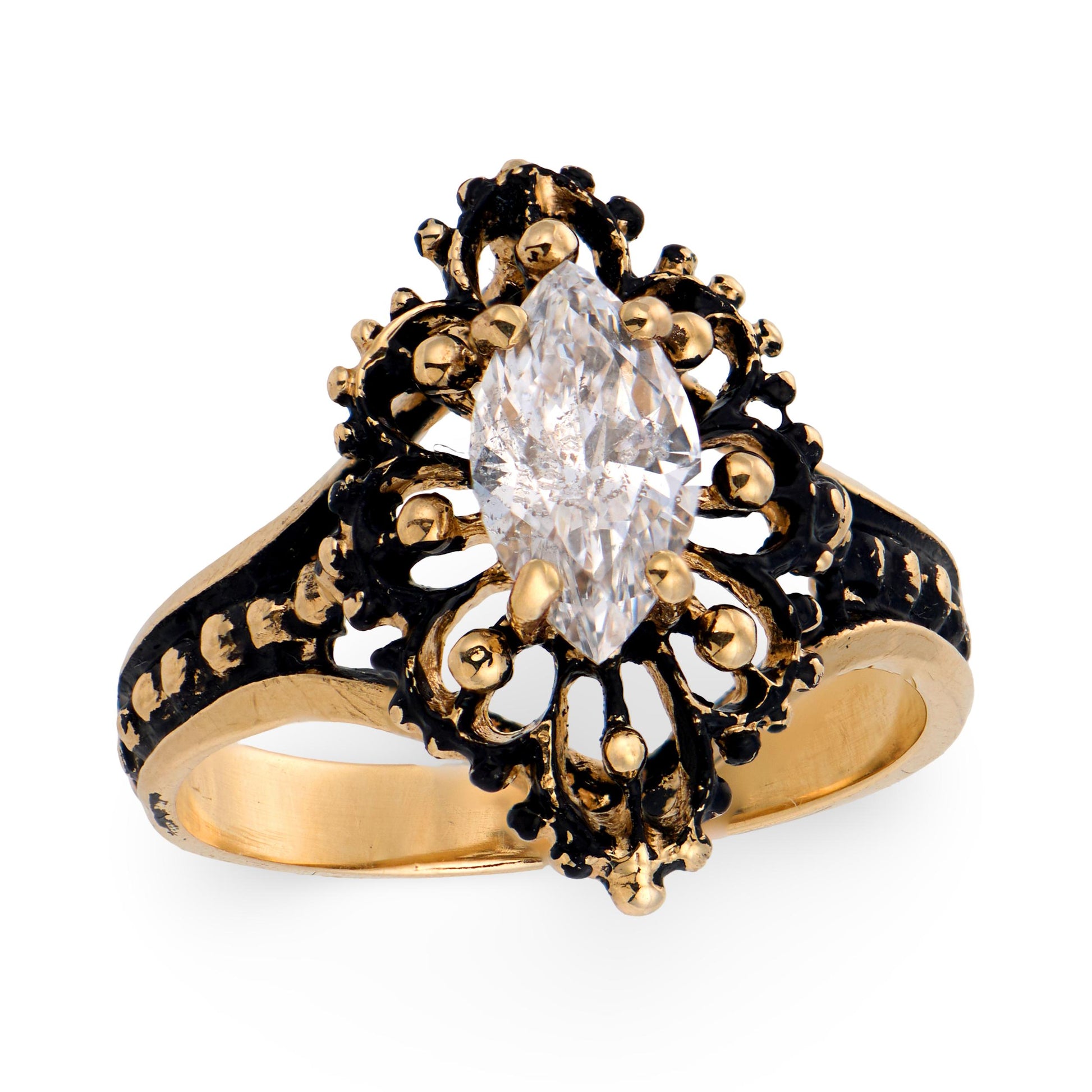 Vintage 10k Diamond Engagement Ring .71ct