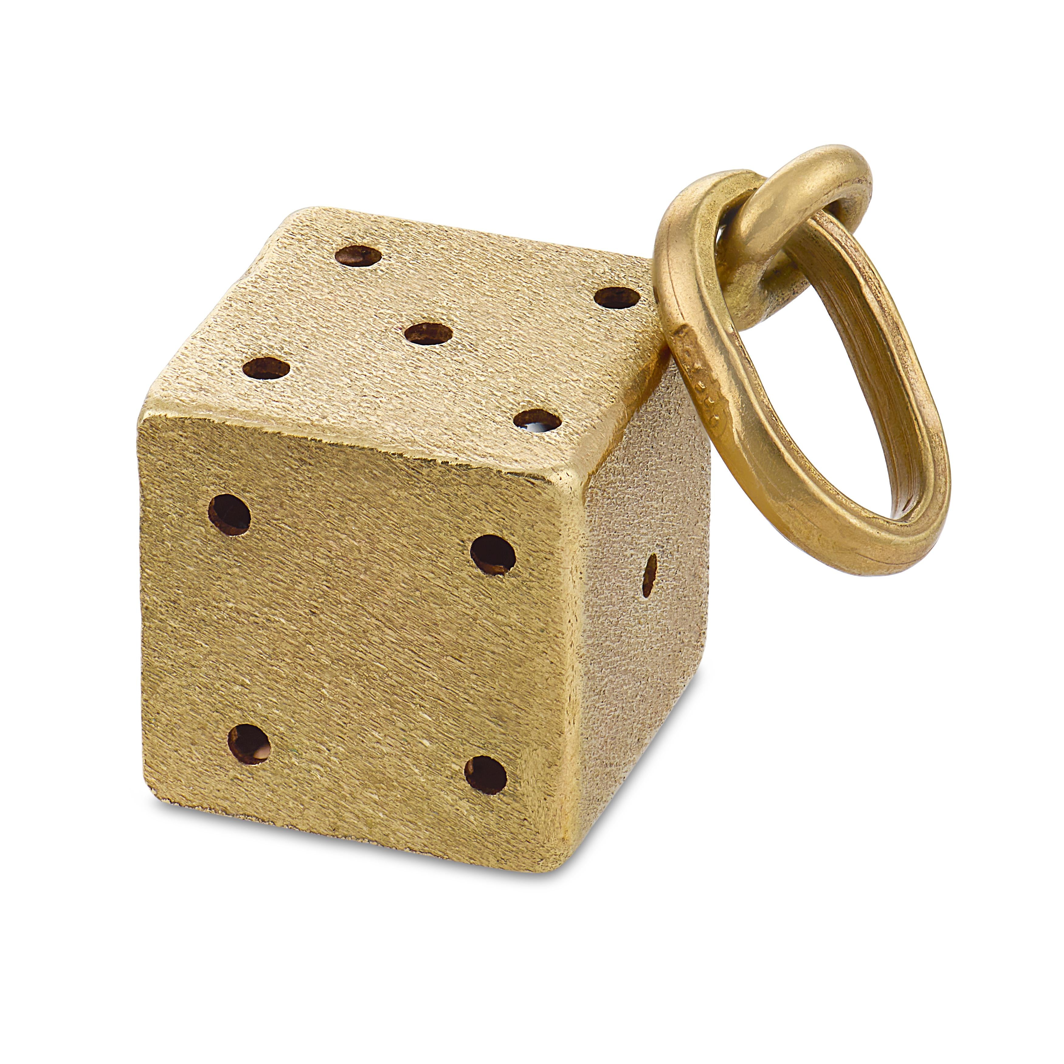 Vintage 14k Enamel Dice Pendant/Charm