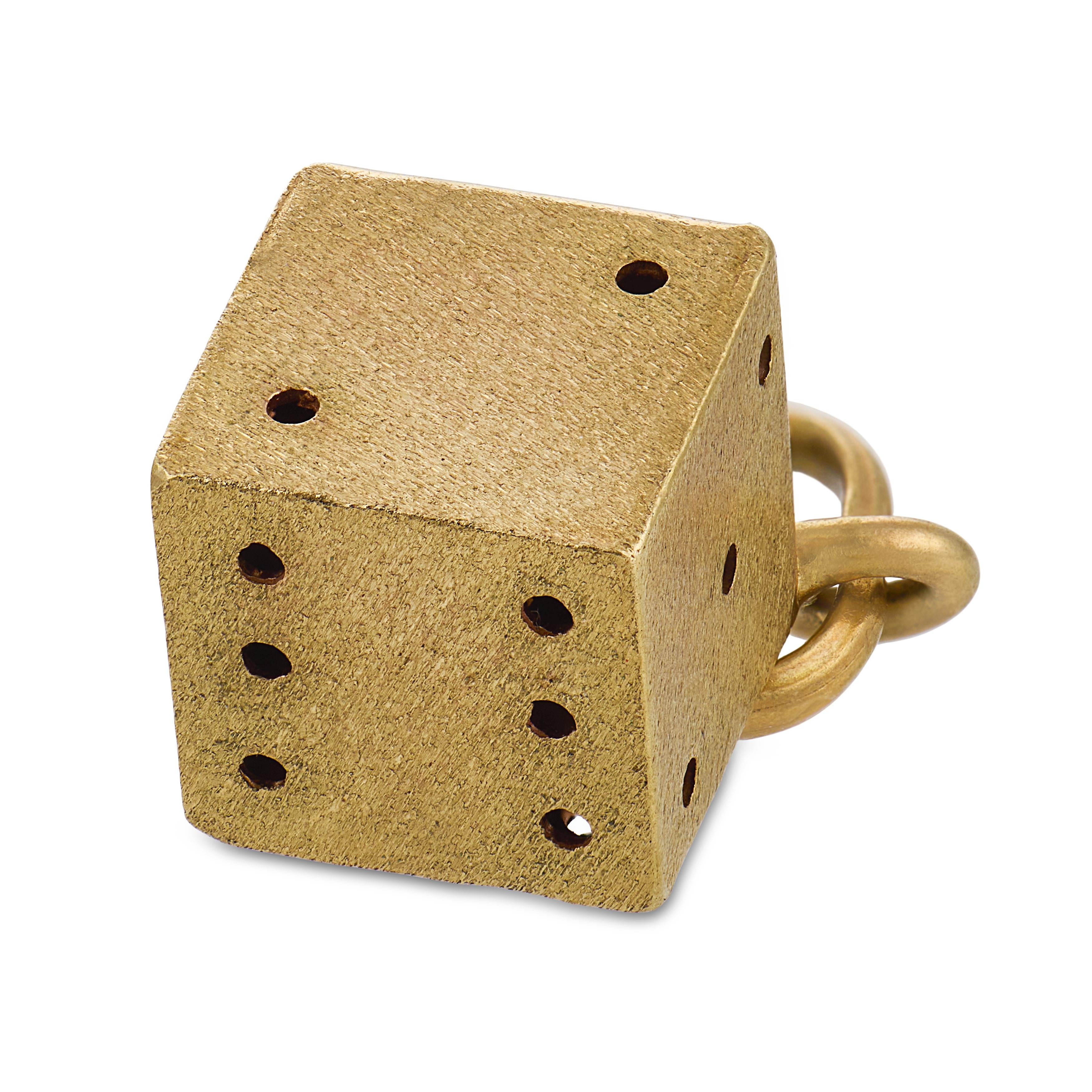 Vintage 14k Enamel Dice Pendant/Charm