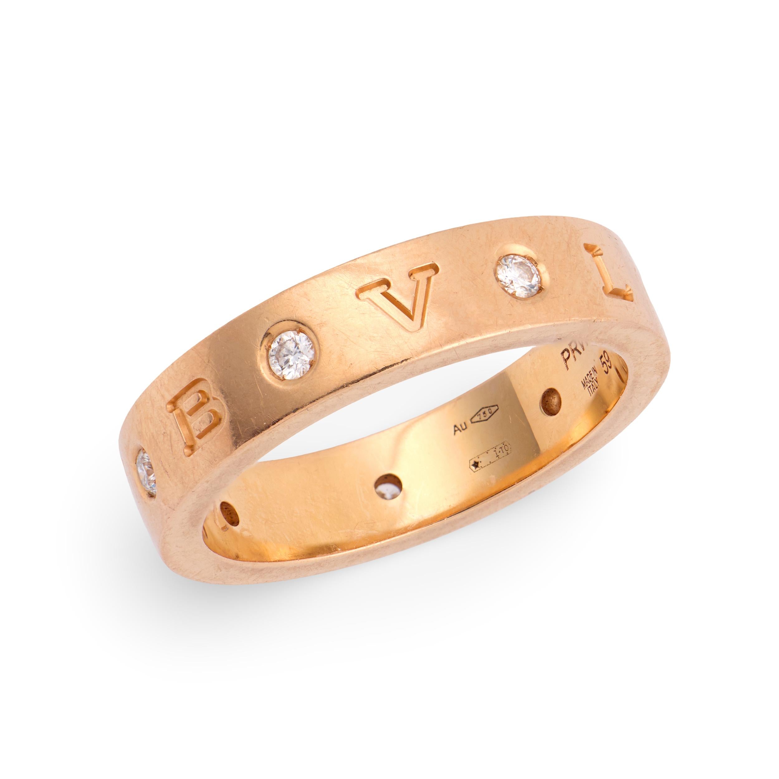 BVLGARI Estate Italian 18k Diamond "Roman Sorbet" Ring