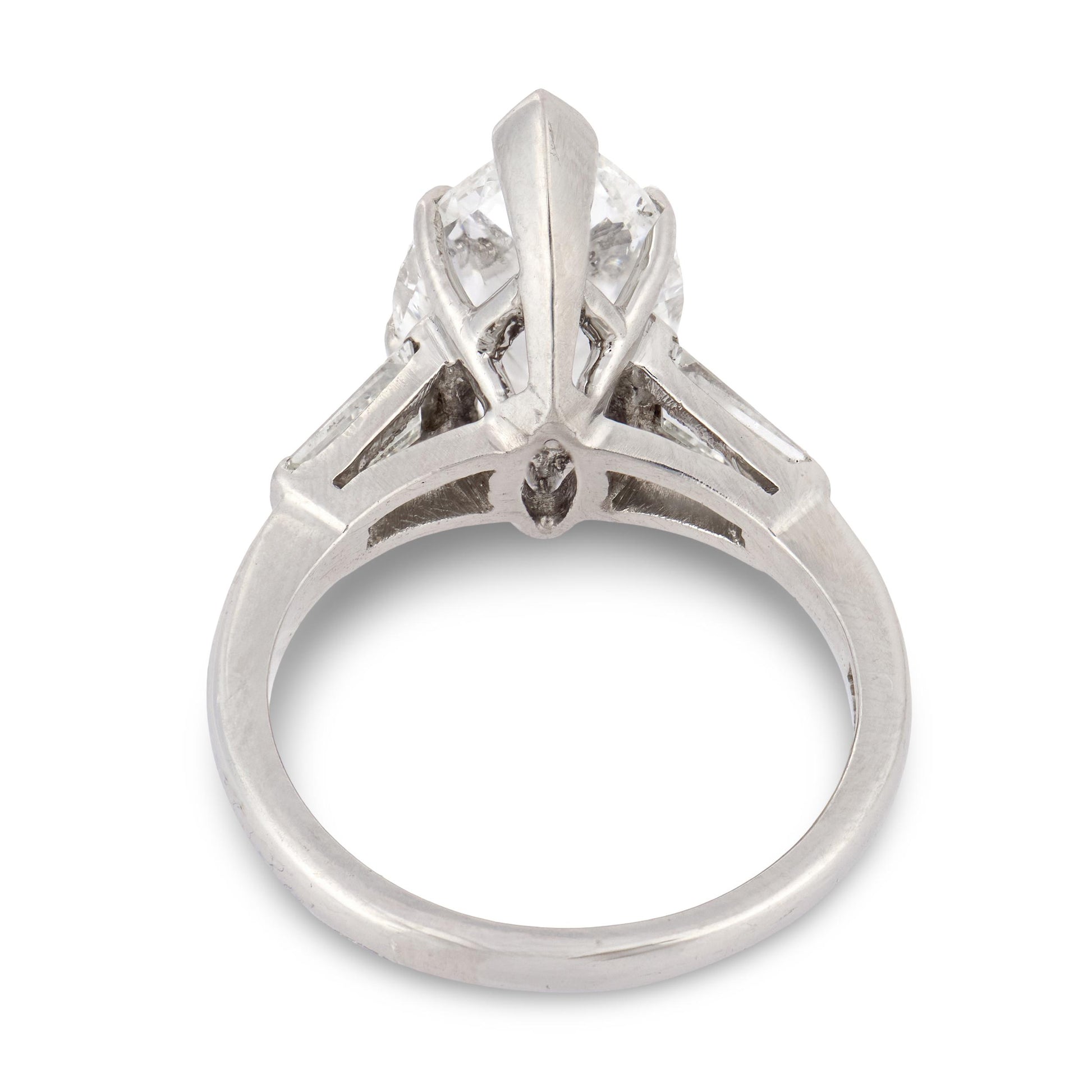 Retro Platinum Diamond Engagement Ring 2.60ct