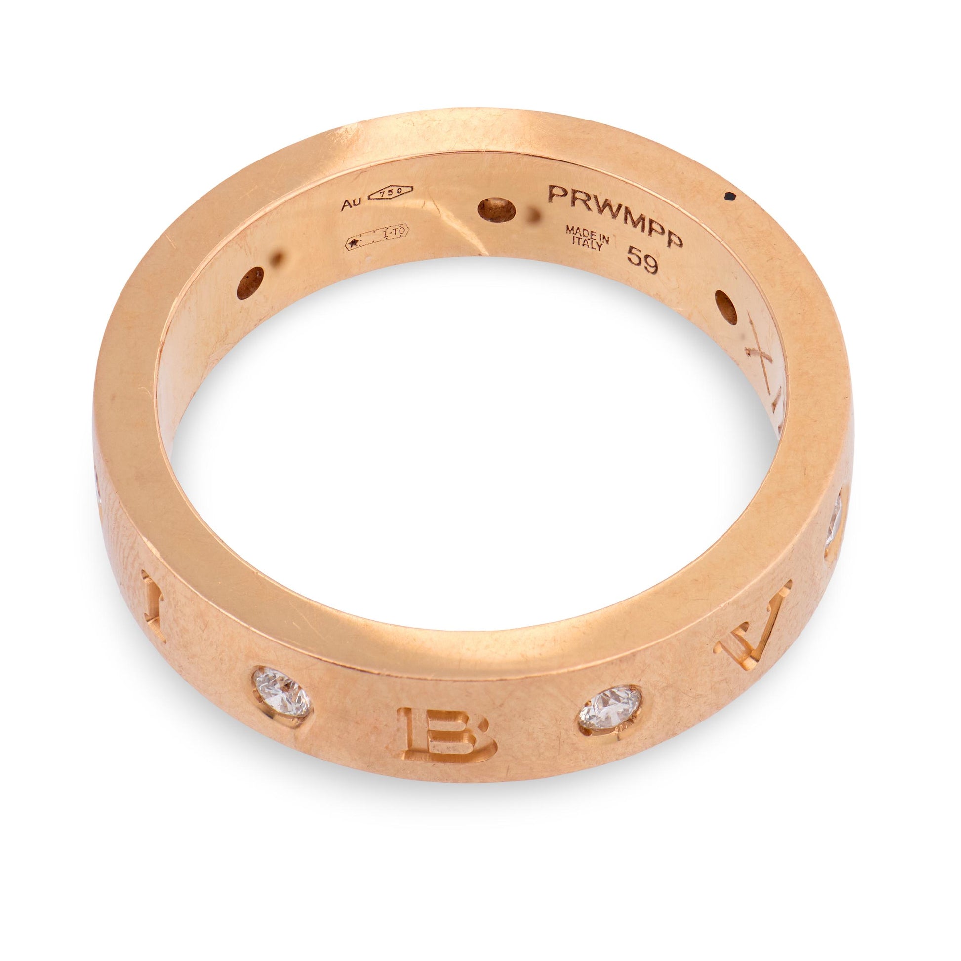 BVLGARI Estate Italian 18k Diamond "Roman Sorbet" Ring