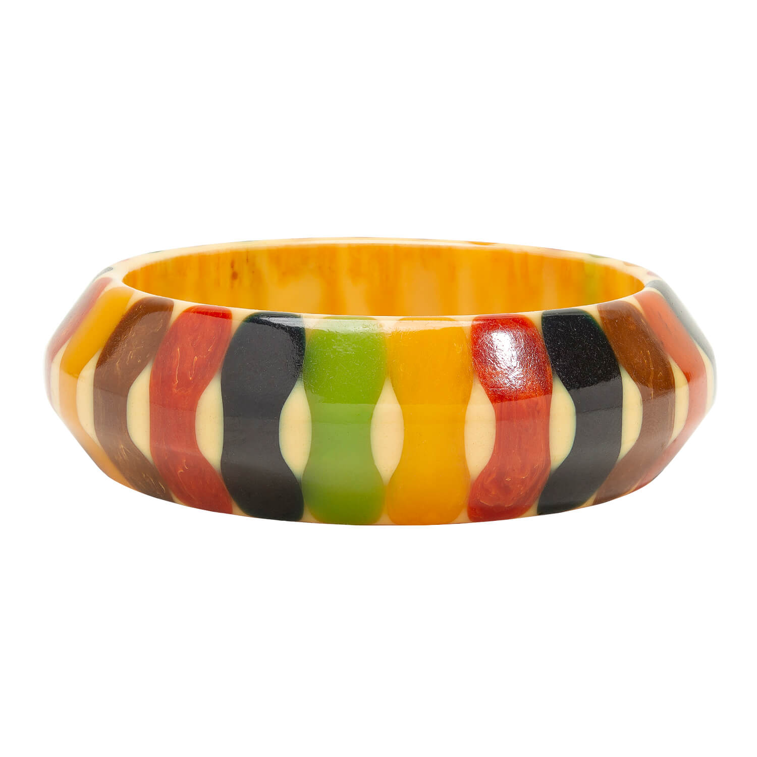 Art Deco Bakelite Multi-Color Bangle Bracelet Set