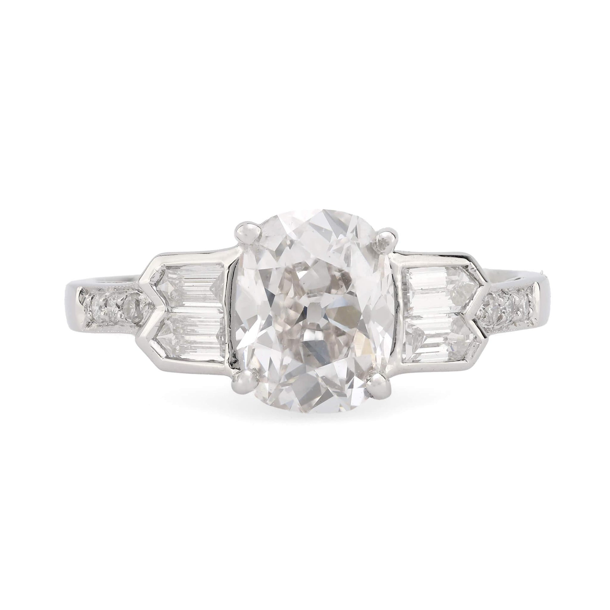 SOPHIA D Estate Platinum GIA Diamond Engagement Ring 1.58ct