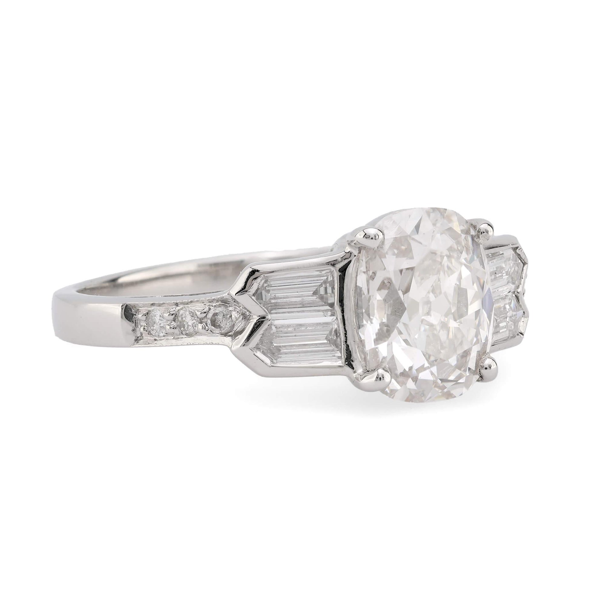 SOPHIA D Estate Platinum GIA Diamond Engagement Ring 1.58ct