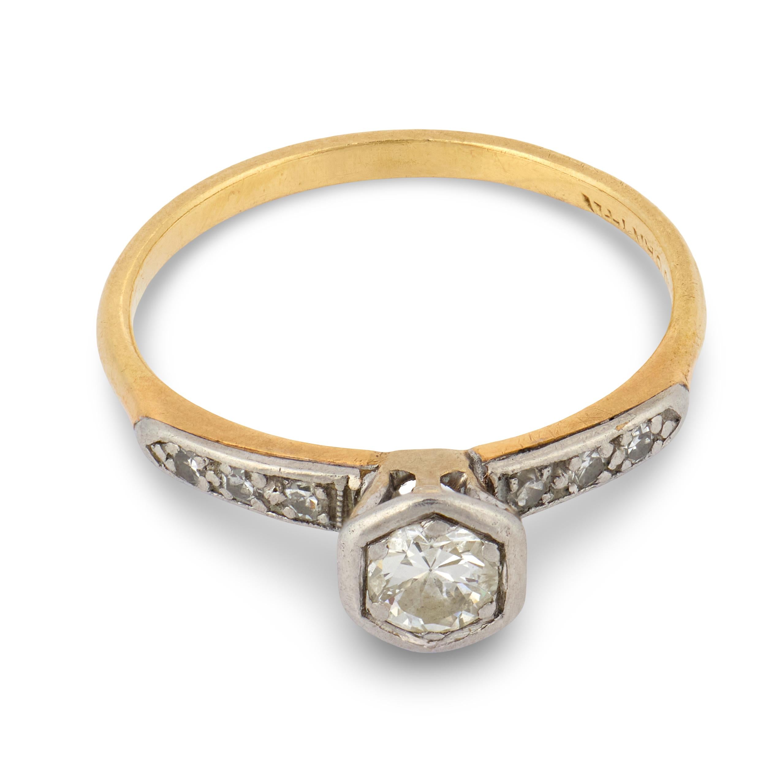 BROGAN Edwardian 14k Diamond Engagement Ring .25ct