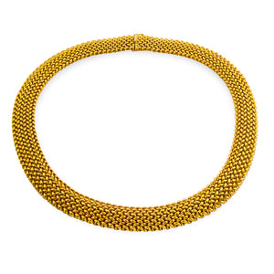 UNO A ERRE Estate Italian 14k Mesh Collar Necklace 45.6DWT