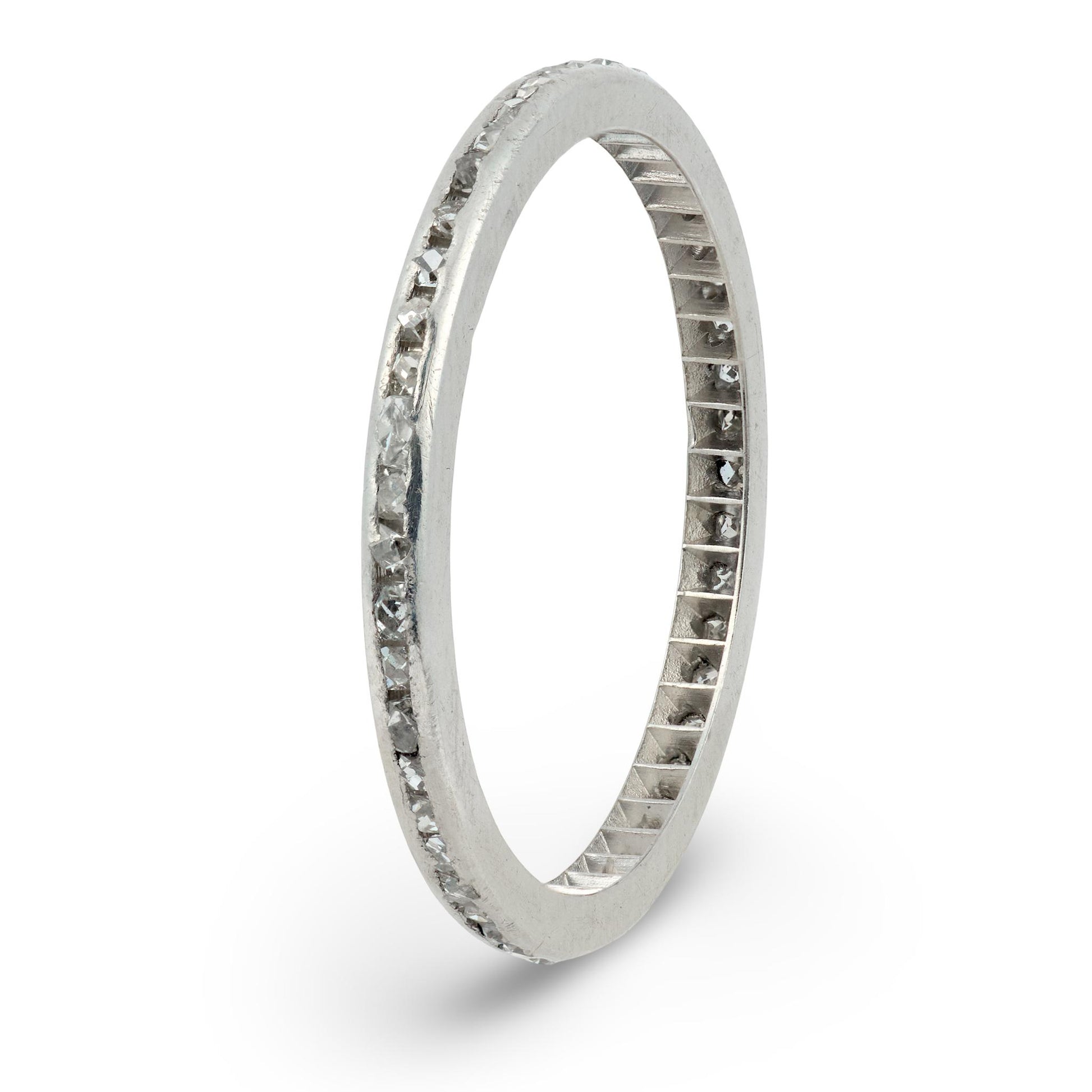 Art Deco Platinum Diamond Eternity Band