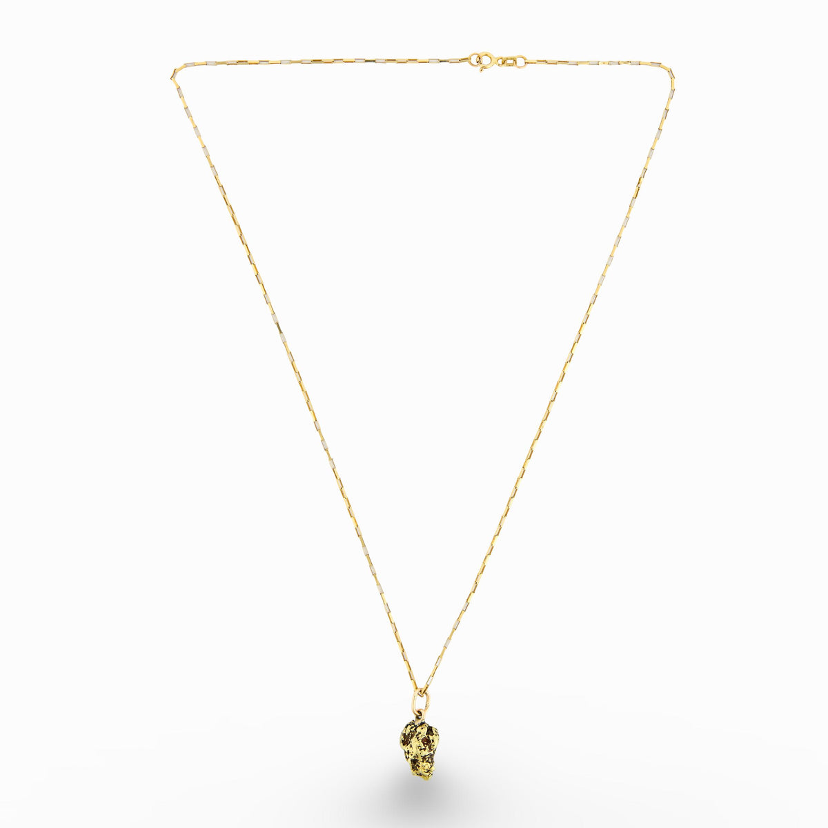 Victorian 18k/14k Quartz "Nugget" Pendant Necklace