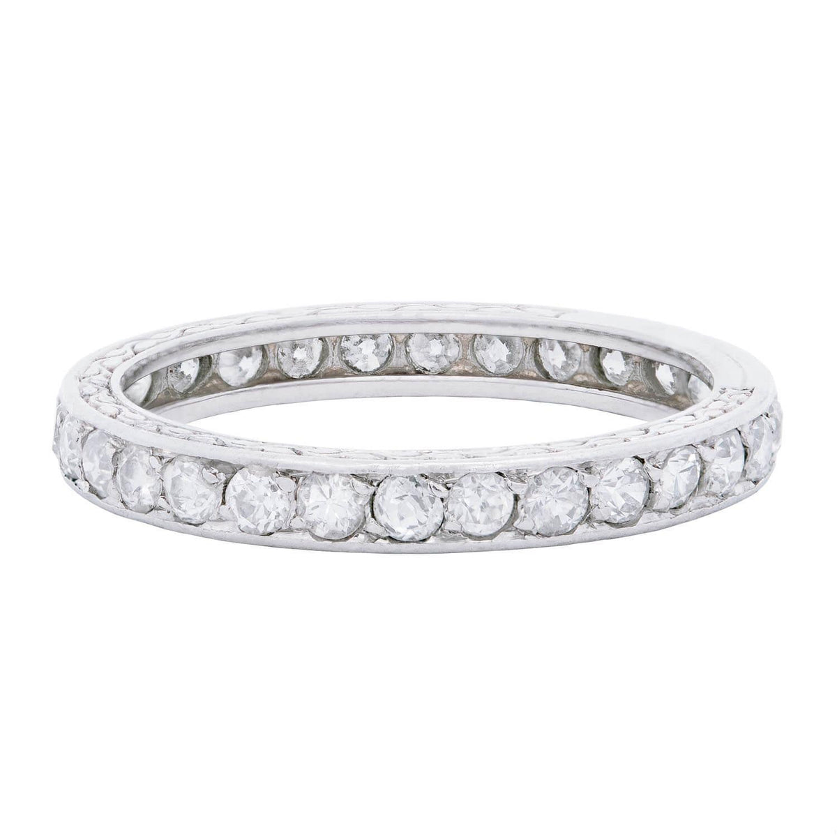 Art Deco Platinum Diamond Eternity Band