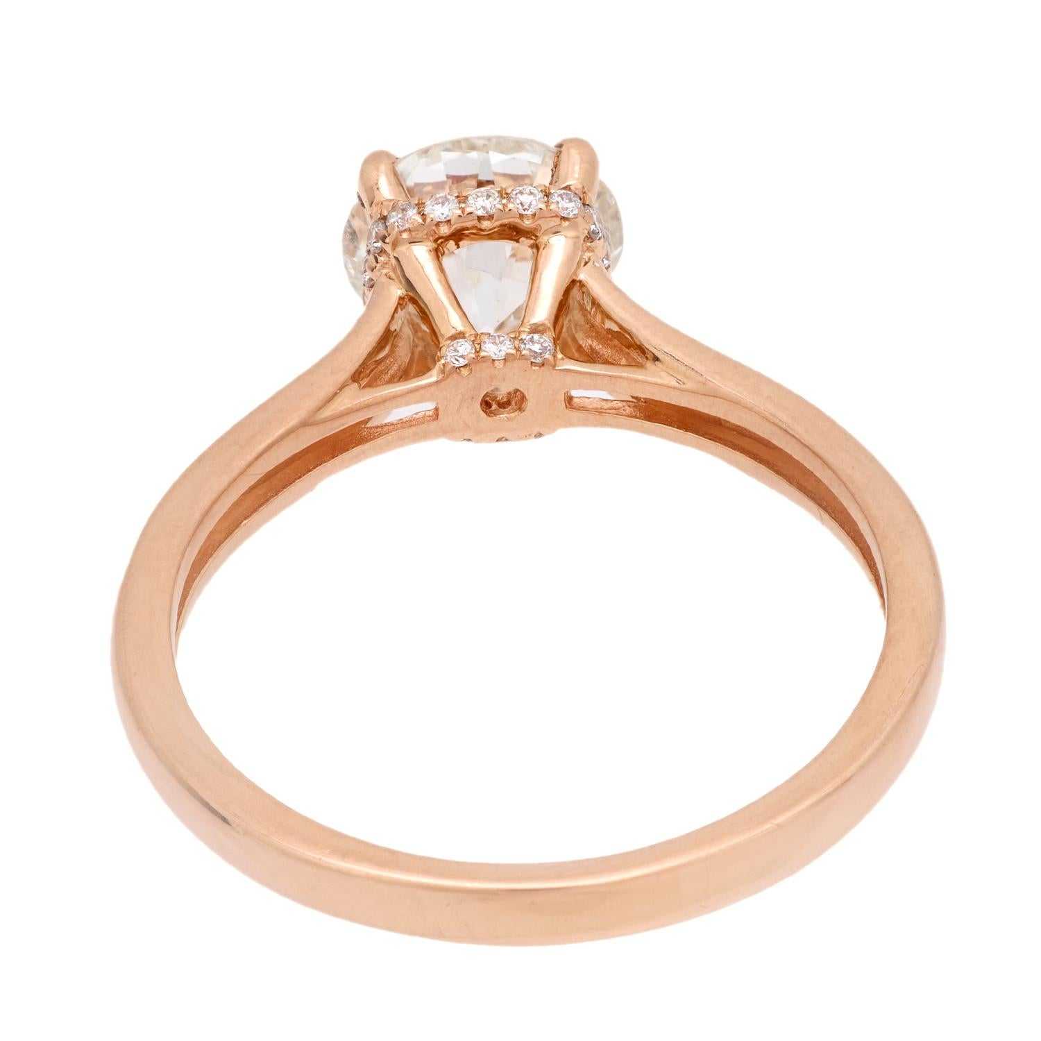 Estate 18k Diamond Engagement Ring 1.33ct