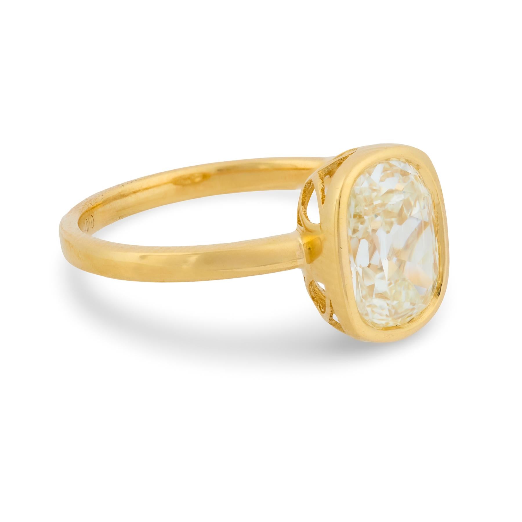 Estate 18k GIA Diamond Engagement Ring 2.01ct