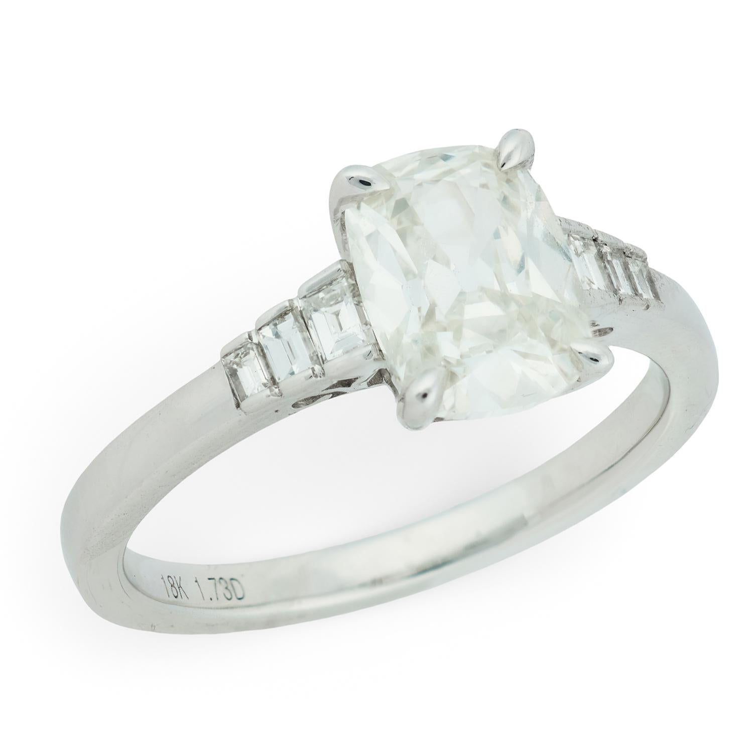 Estate 18k GIA Diamond Engagement Ring 1.50ct