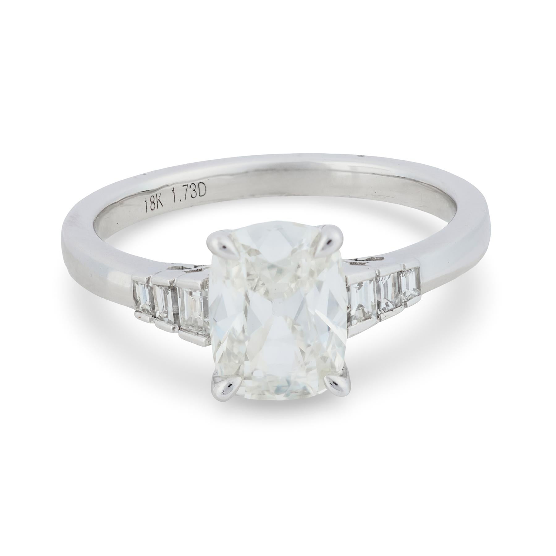 Estate 18k GIA Diamond Engagement Ring 1.50ct