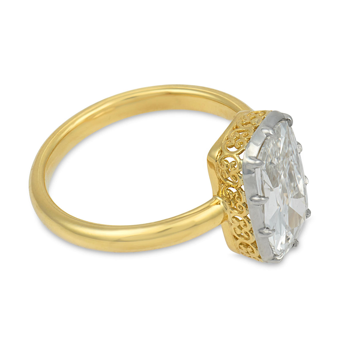 Estate 18k/Platinum GIA Diamond Engagement Ring 1.81ct