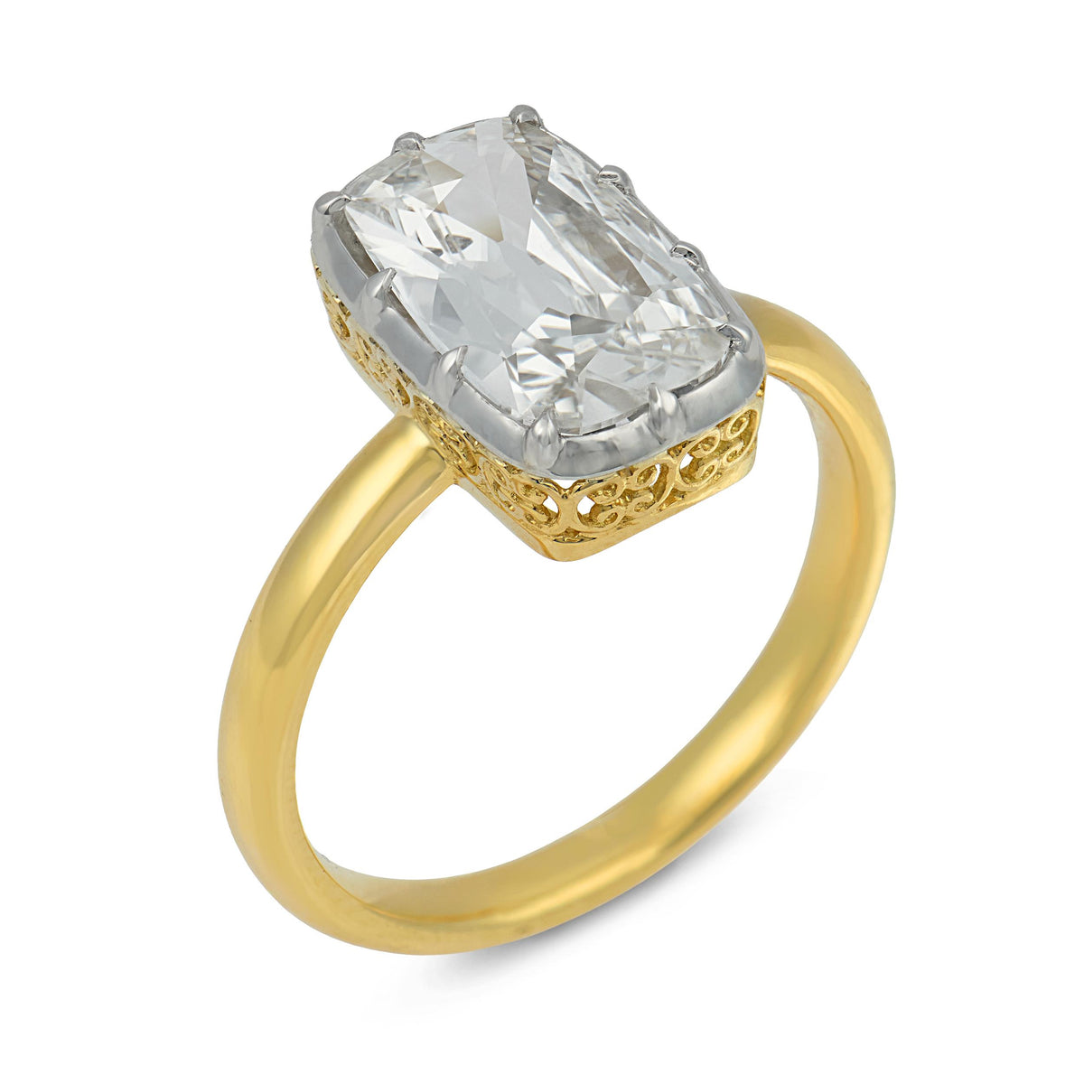 Estate 18k/Platinum GIA Diamond Engagement Ring 1.81ct