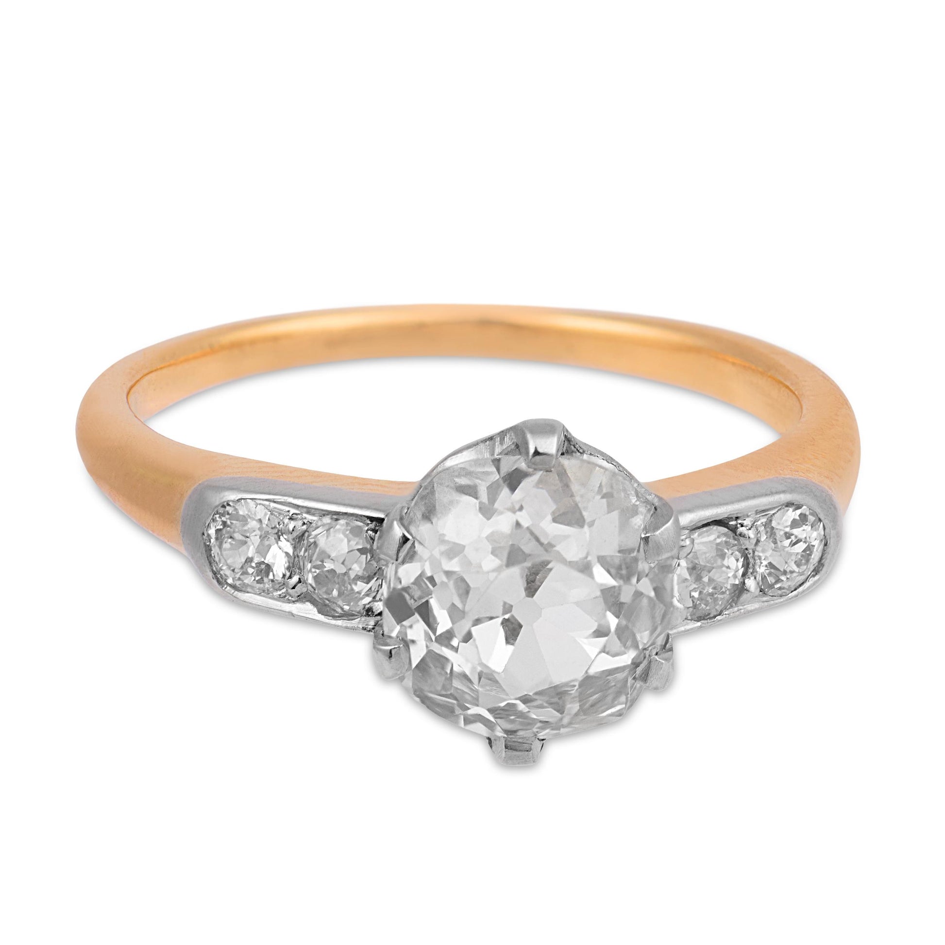 Edwardian 18k/Platinum Diamond Engagement Ring 1.20ct