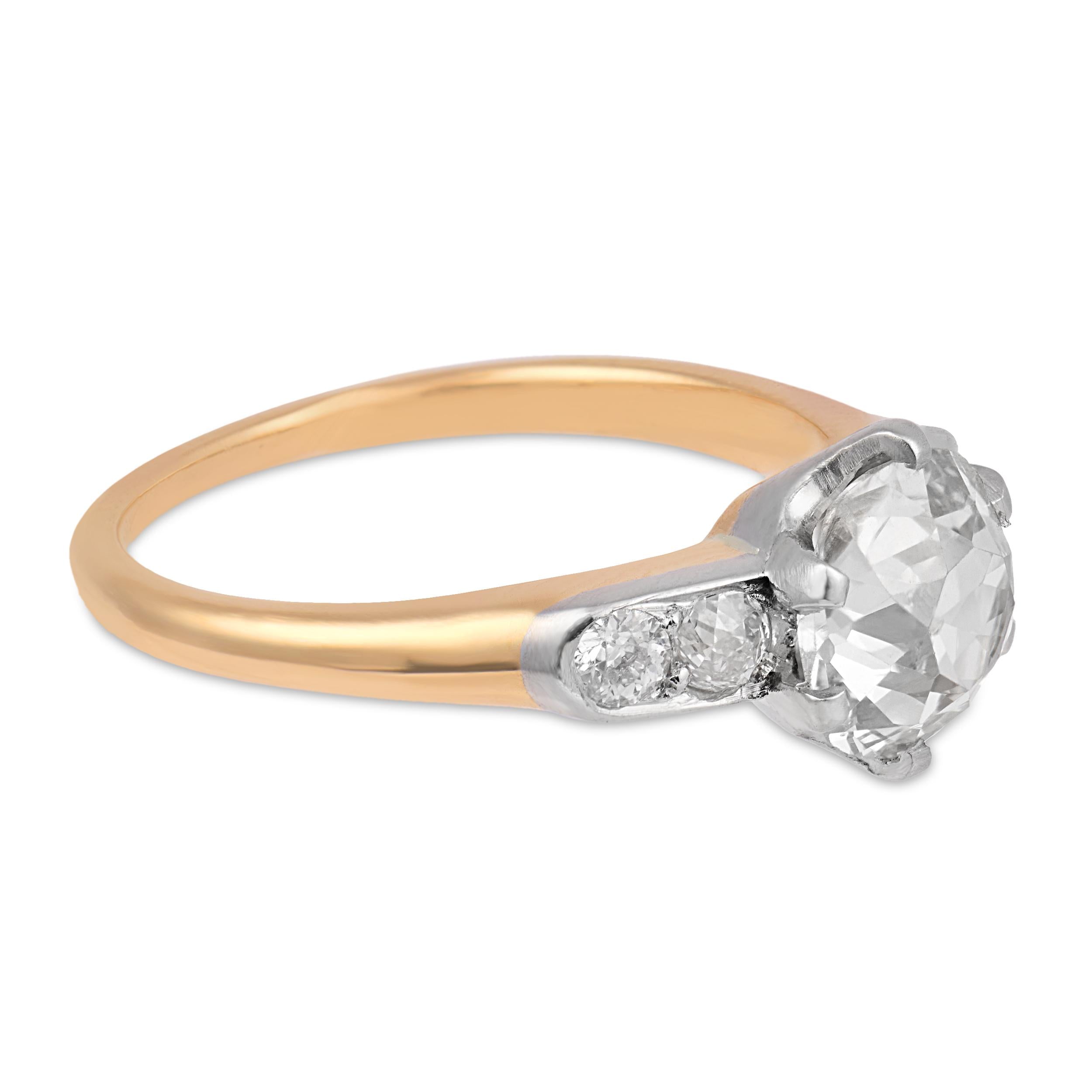 Edwardian 18k/Platinum Diamond Engagement Ring 1.20ct