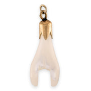 Victorian 9k Mother of Pearl Malocchio Pendant/Charm