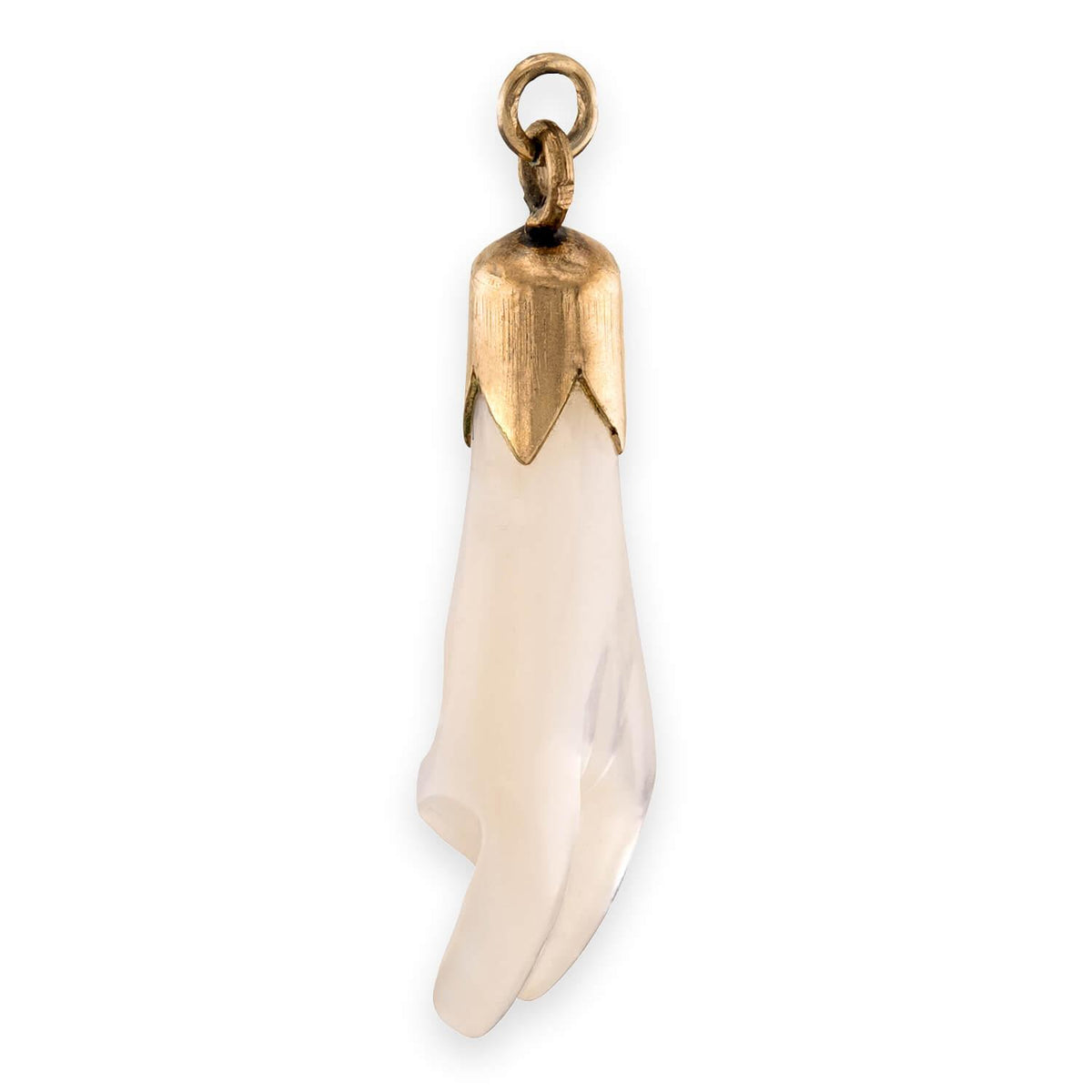 Victorian 9k Mother of Pearl Malocchio Pendant/Charm