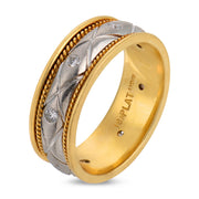 AYDIN Estate 18k/Platinum Diamond Band