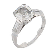 Retro Platinum GIA Diamond Engagement Ring 1.51ct