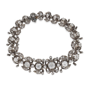 Georgian 14k/Silver 10ctw Diamond Link Bracelet