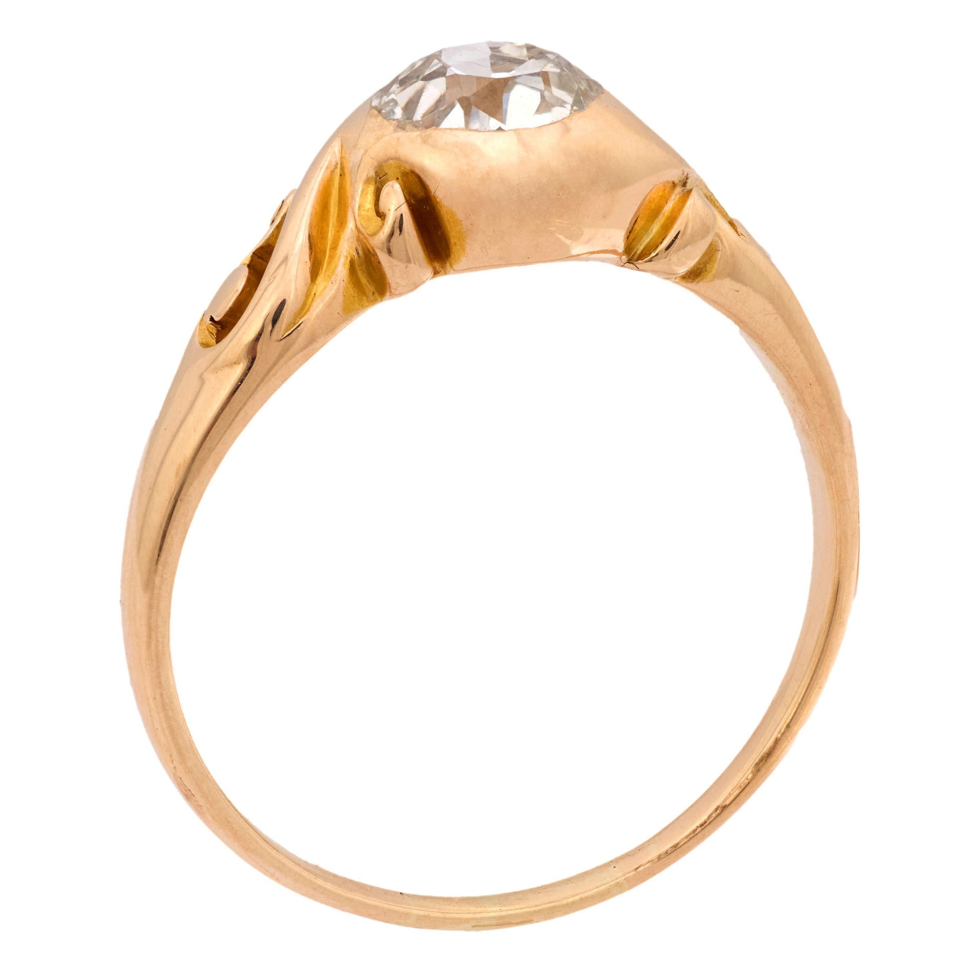 Edwardian 18k Diamond Engagement Ring .90ct