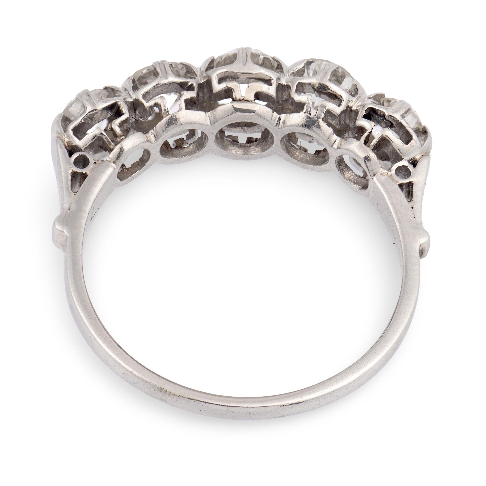 Edwardian Platinum Diamond Five Stone Ring