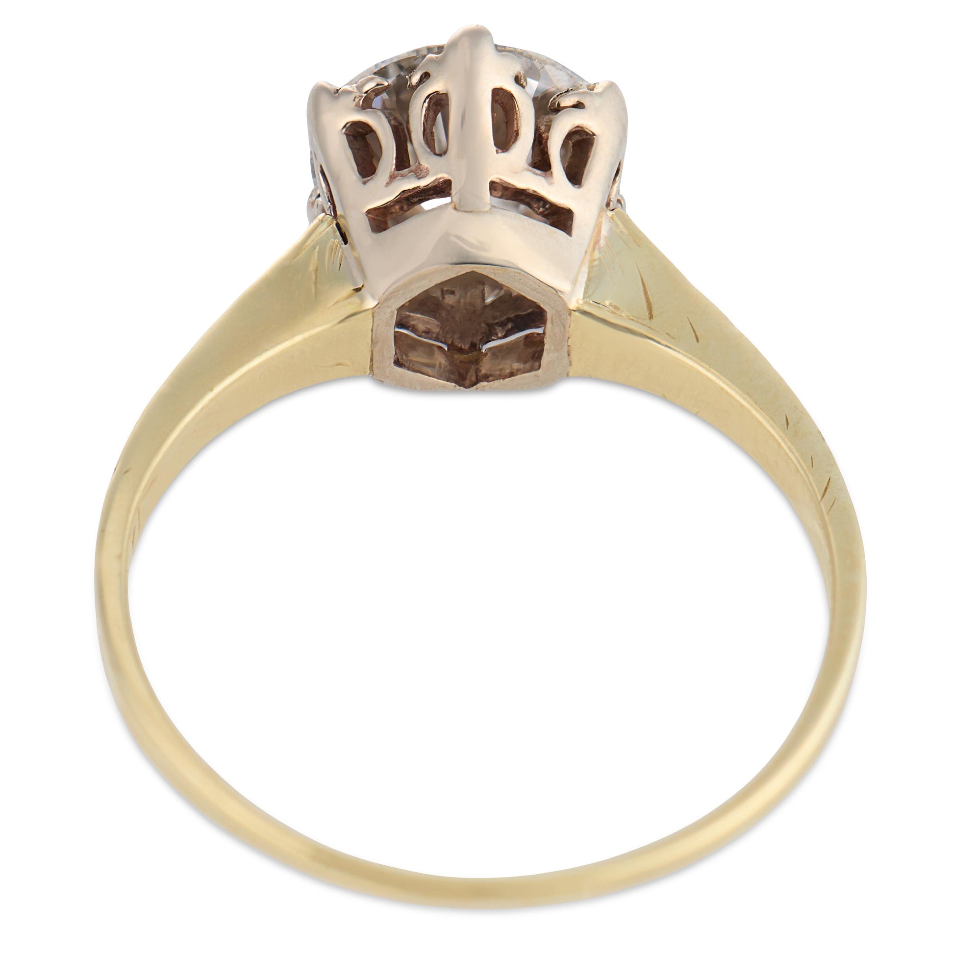 Edwardian 14k Diamond Engagement Ring 1.61ct