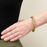 Victorian 18k Repoussé Hinged Bangle Bracelet