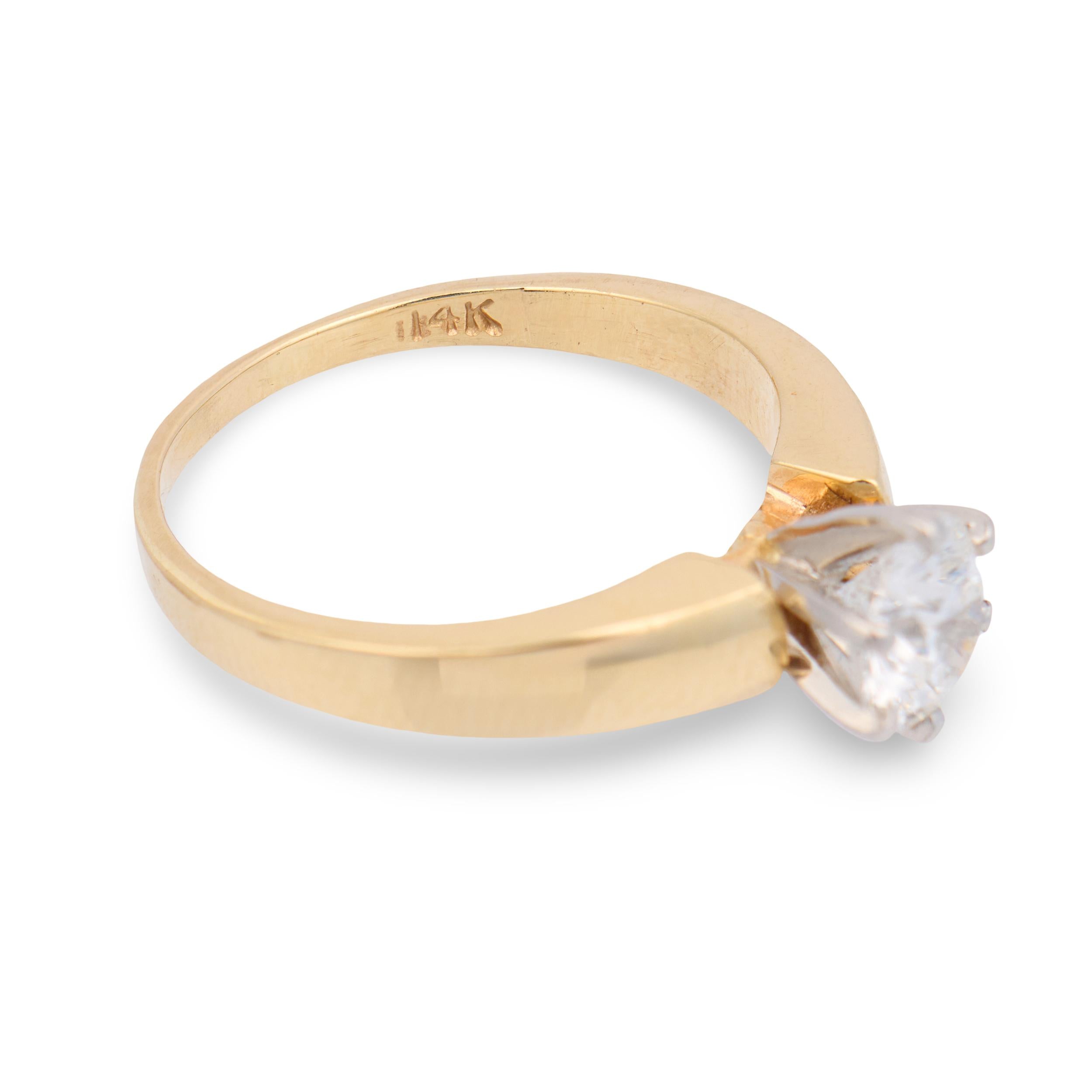 DERCO 14k Victorian Diamond Engagement Ring .80ct