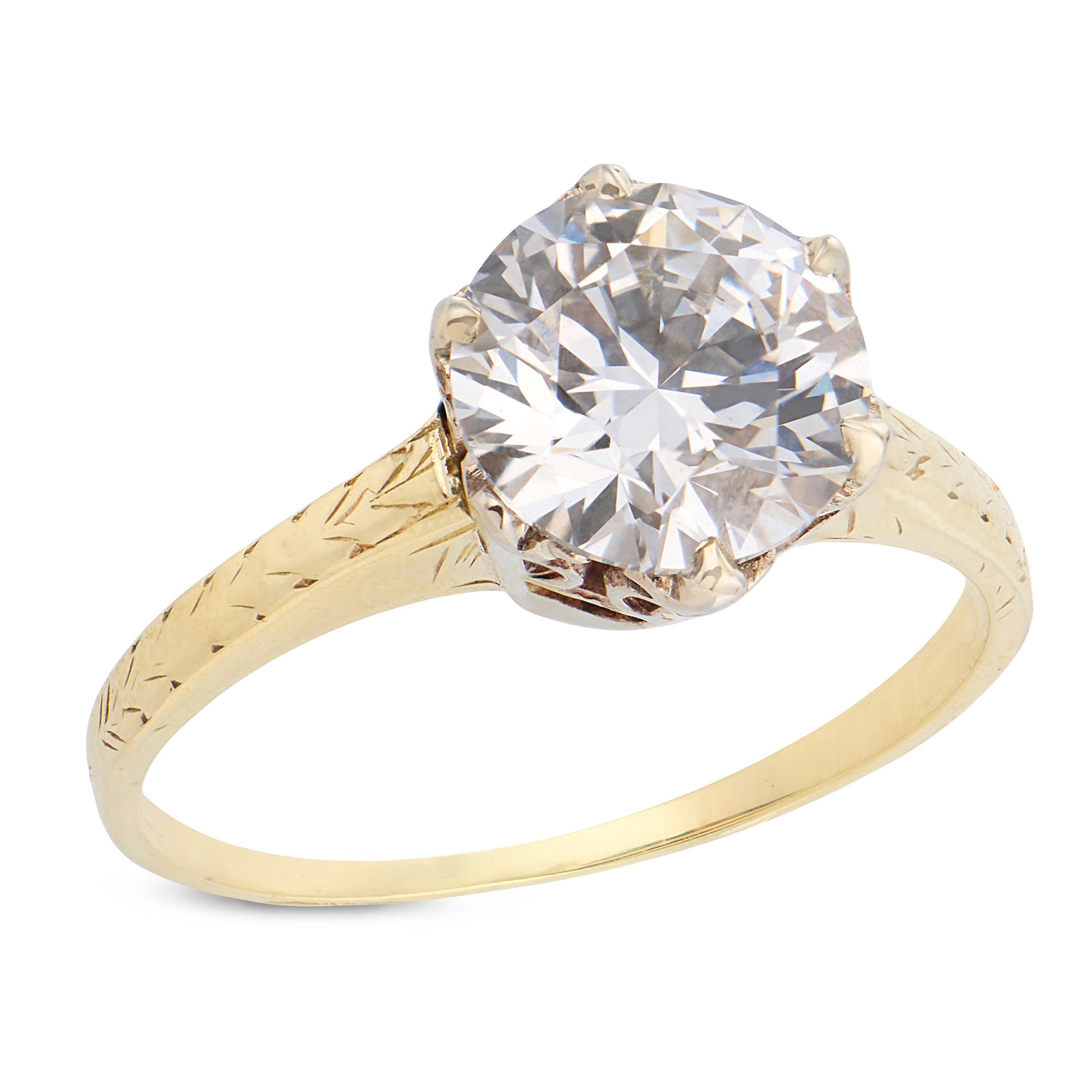 Edwardian 14k Diamond Engagement Ring 1.61ct