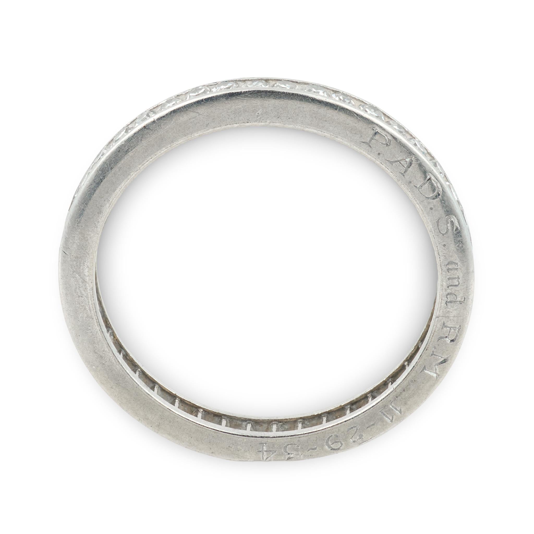 Art Deco Platinum Diamond Eternity Band