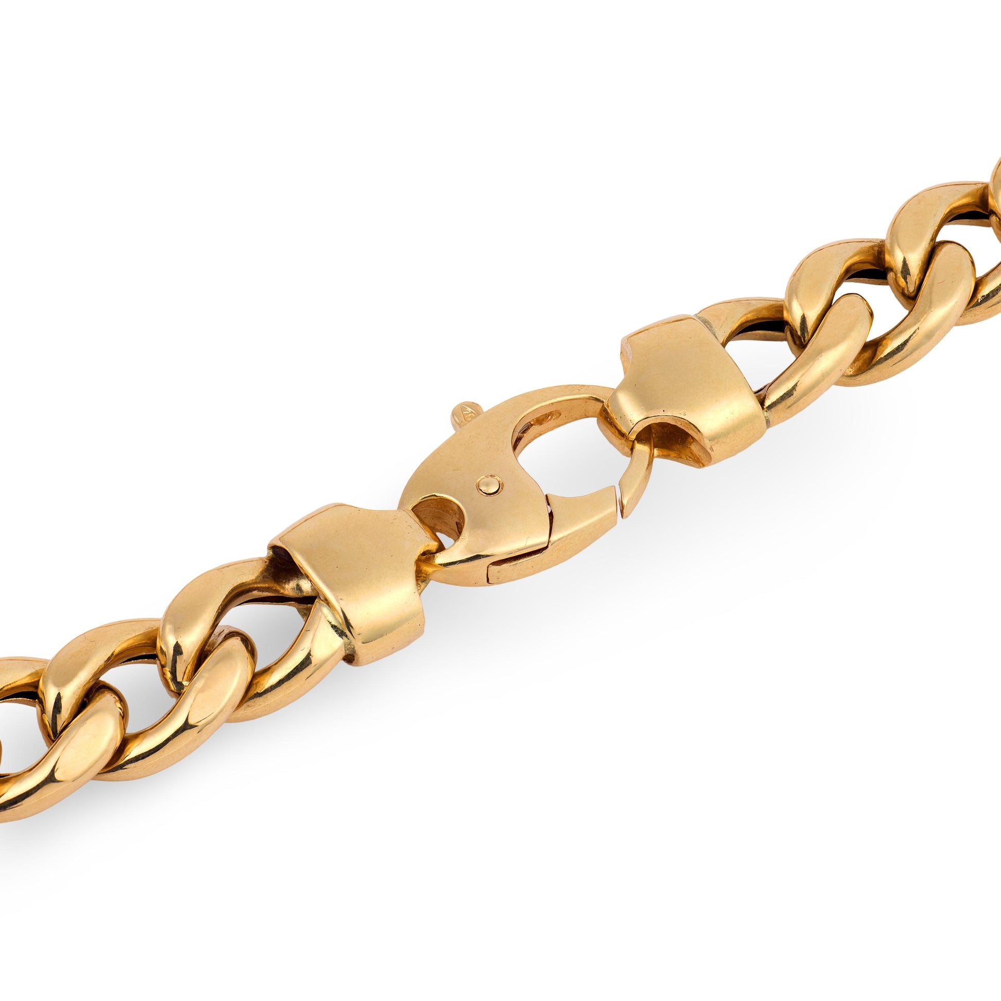 Estate Italian 18k Cuban Link Necklace 17"