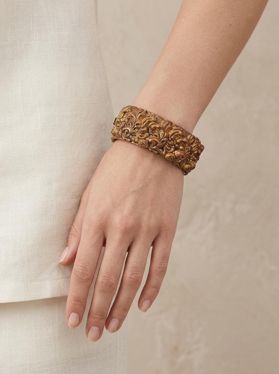 Victorian Gold-Fill Repoussé Bangle