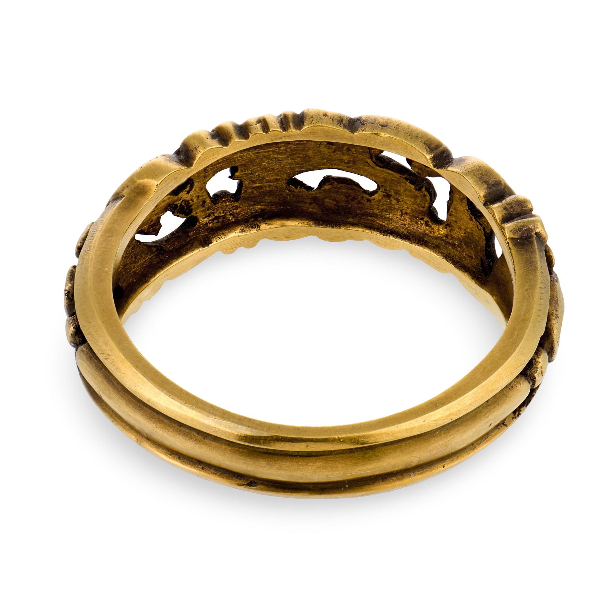Art Nouveau 14k Foliage/Scrolling/Foliage-Motif Band
