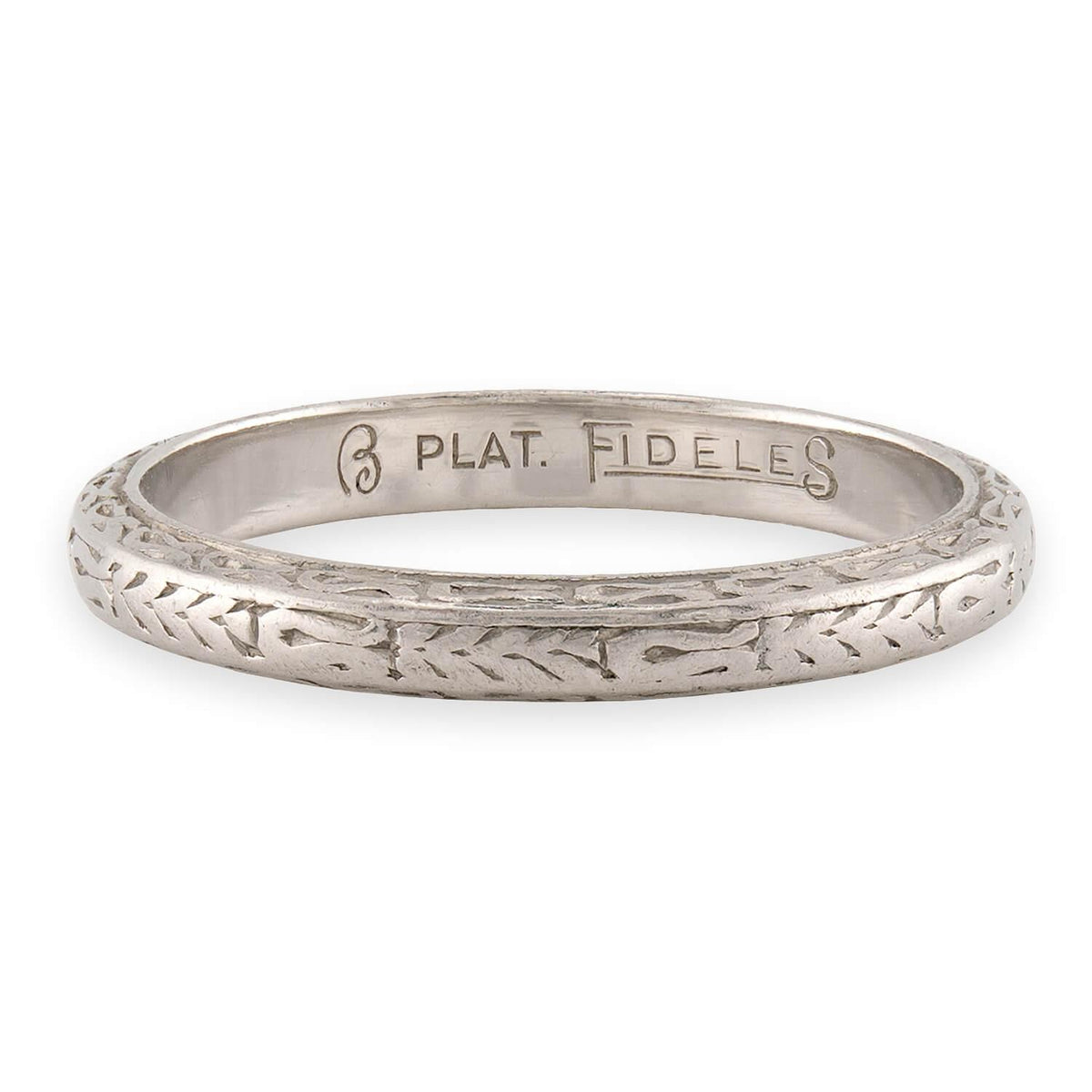 FIDELES Art Deco Platinum Band