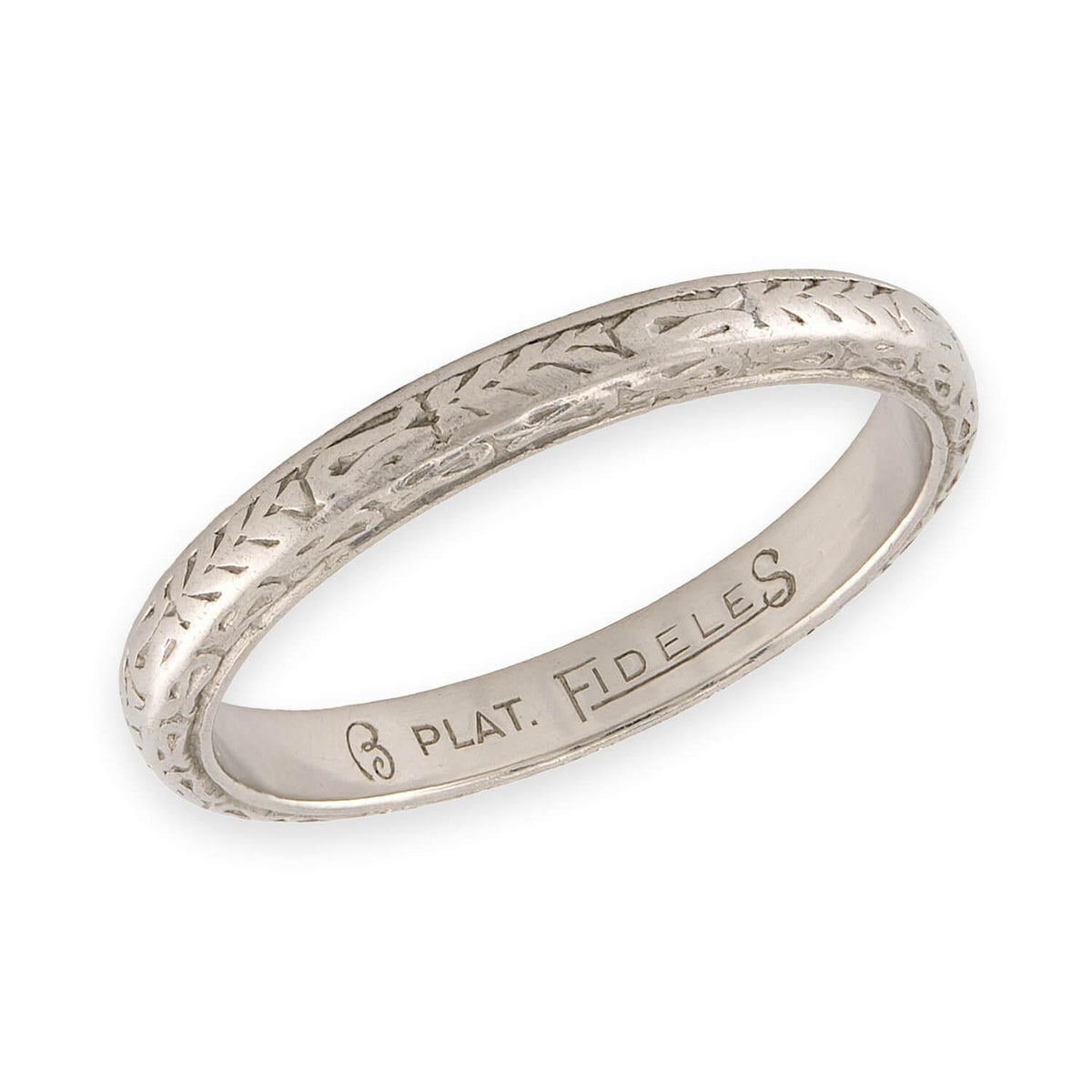 FIDELES Art Deco Platinum Band