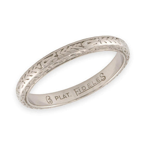 FIDELES Art Deco Platinum Band