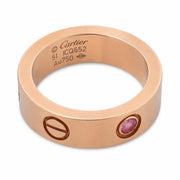 CARTIER Estate 18k Sapphire Love Ring