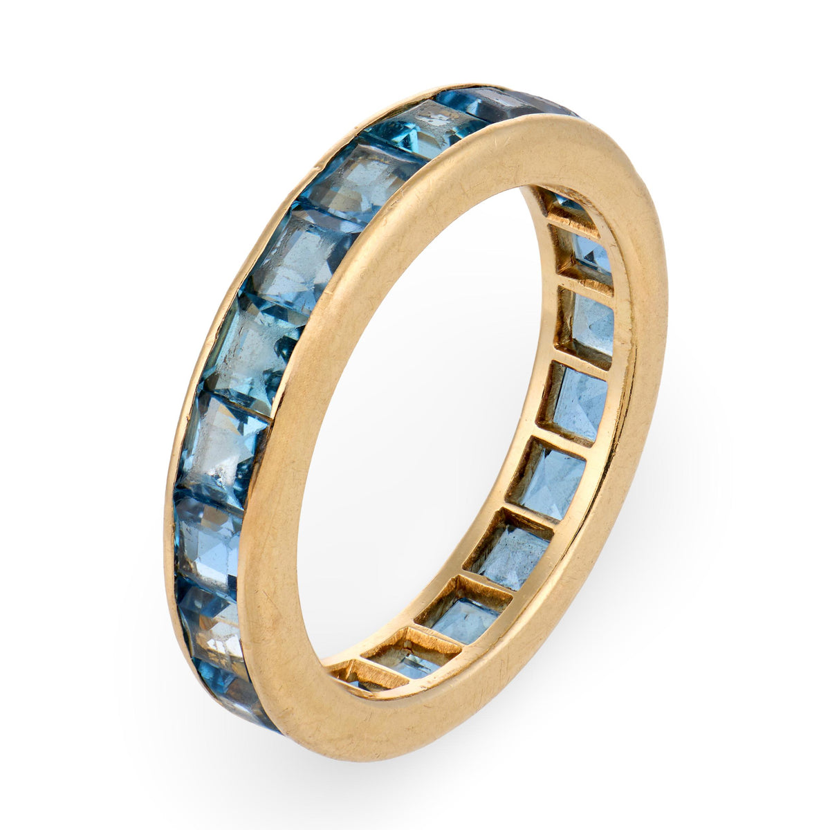 CARTIER Art Deco 18k Aqua Eternity Band
