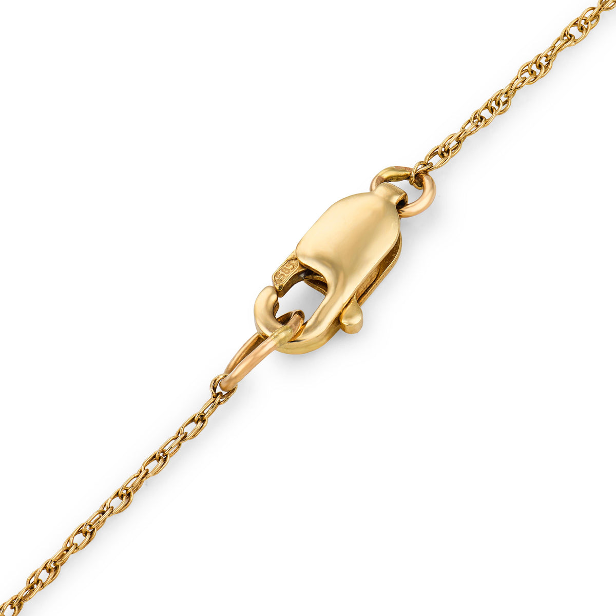Victorian English 15k/14k Enamel Locket Pendant Necklace