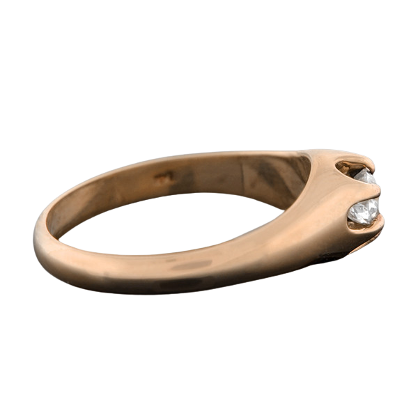 Victorian 14kt Diamond Solitaire Engagement Ring 0.49ct