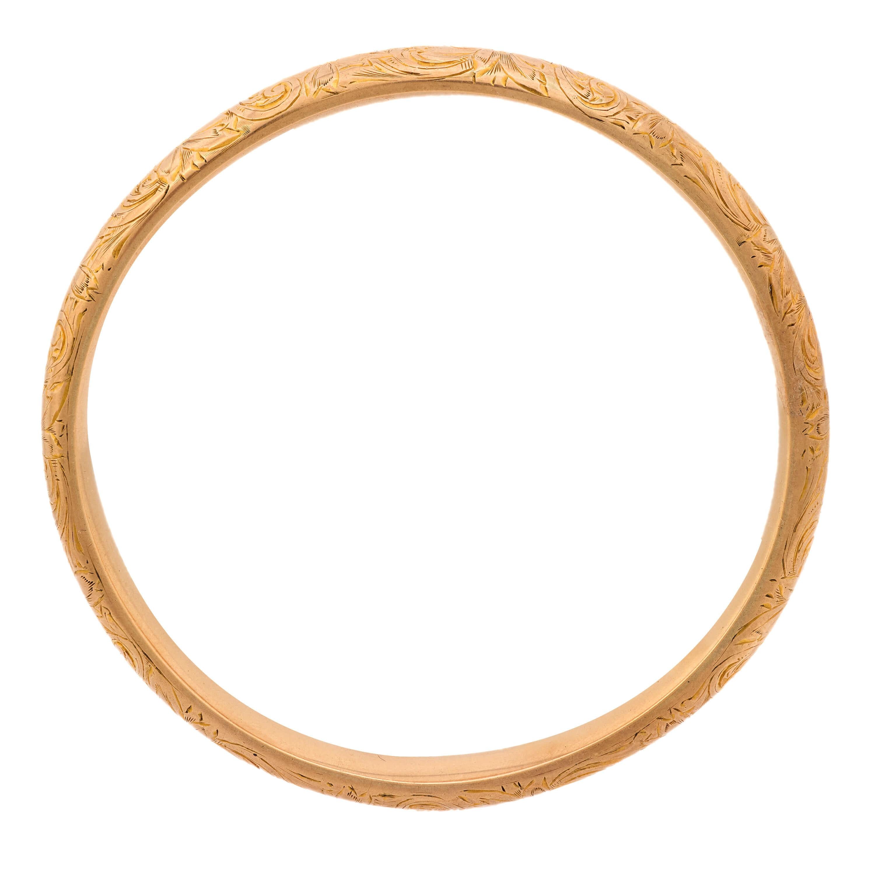 RIKER BROS. Art Nouveau 14k Bangle
