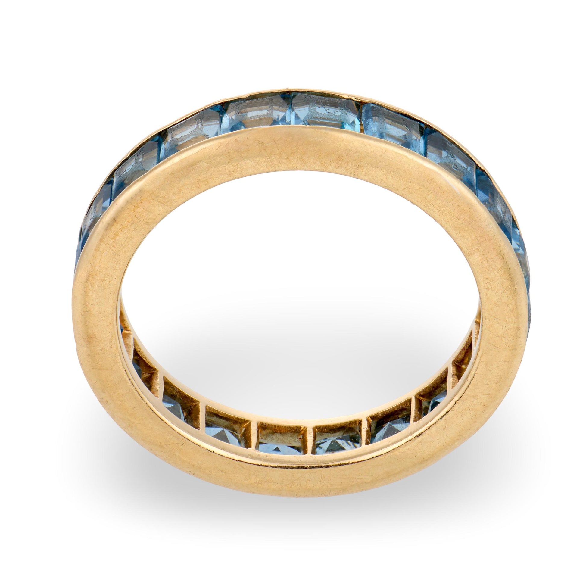 CARTIER Art Deco 18k Aqua Eternity Band