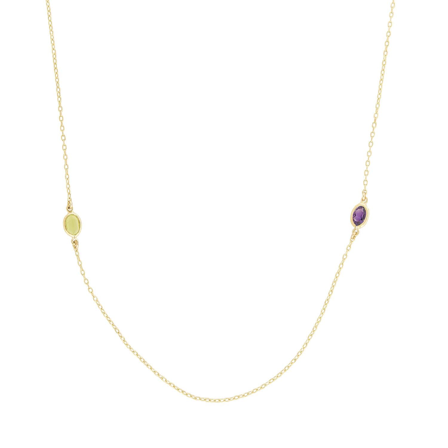 Estate 14k Multi Stone Necklace