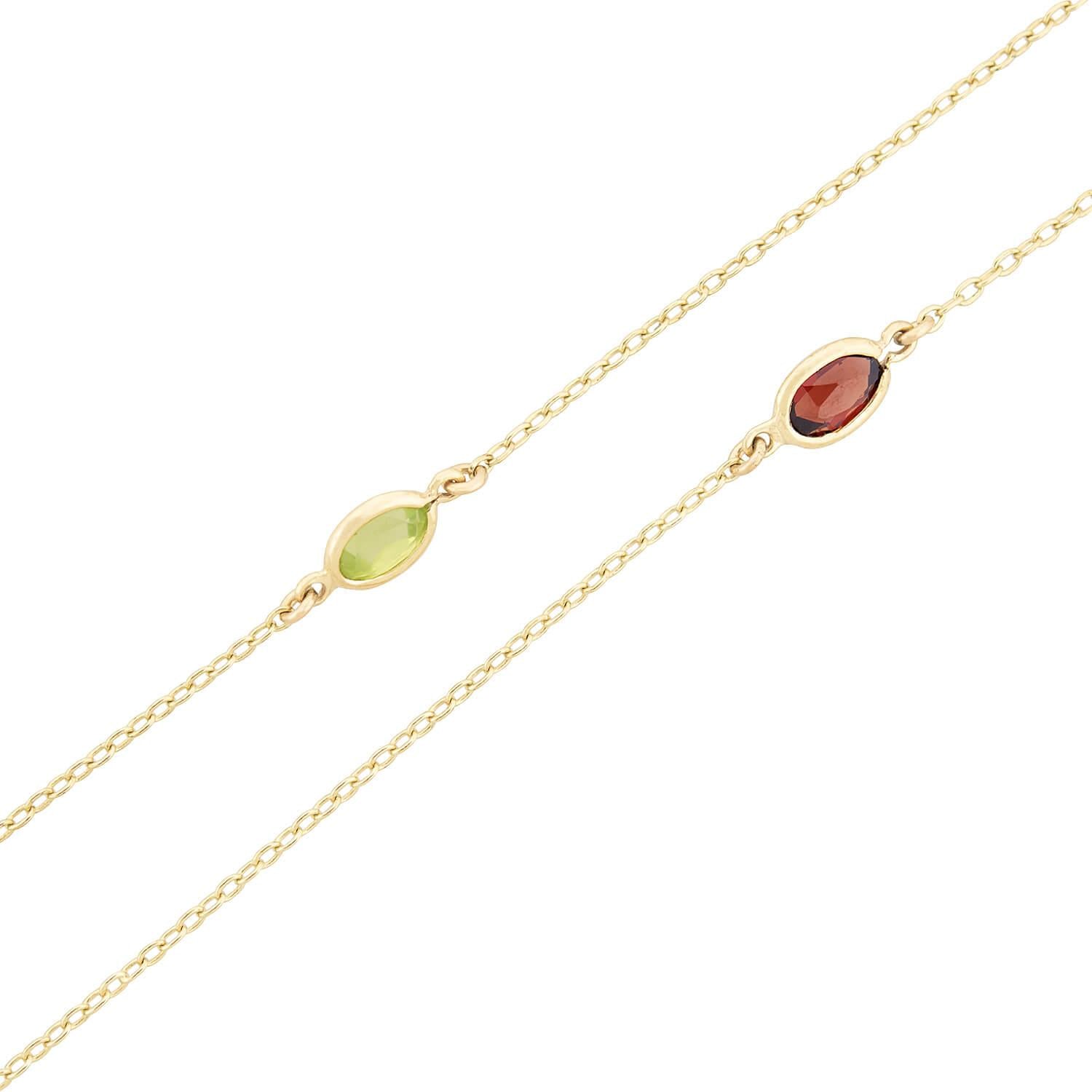 Estate 14k Multi Stone Necklace